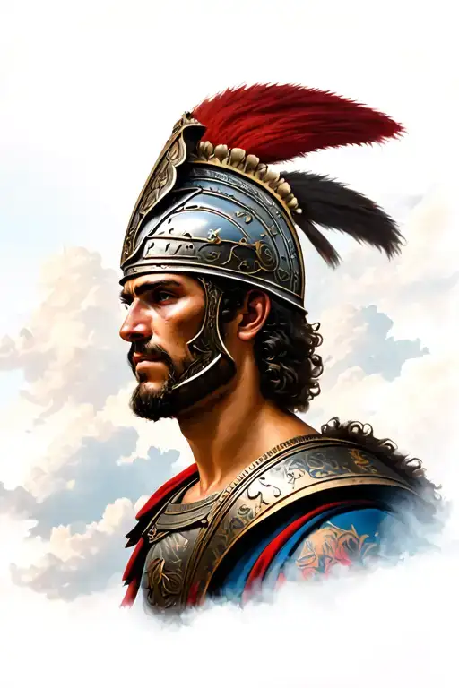 Clouds With A Roman Warrior