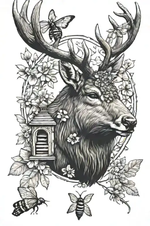 Deer Woodland Bear Cardinal Bees Honey Hive