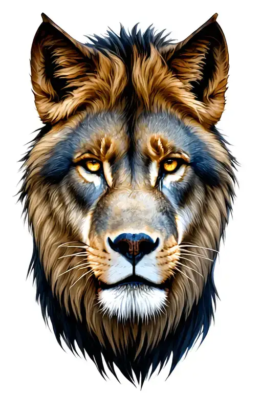 Eye And Lion And Wolf And Spartan Warrior