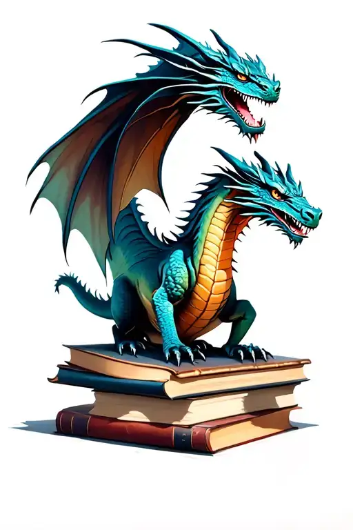 Books And Dragon Flying