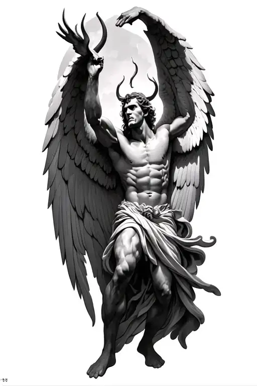 Angel Micheal Defeating Lucifer