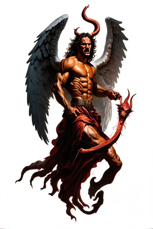 Angel Micheal Slaying The Devil