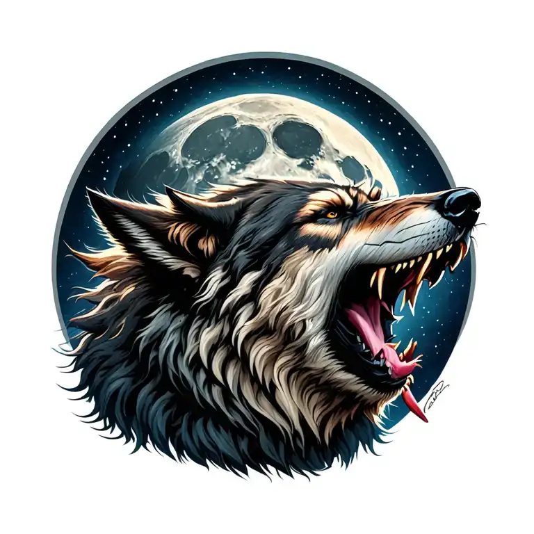 Werewolf Howling At The Moon