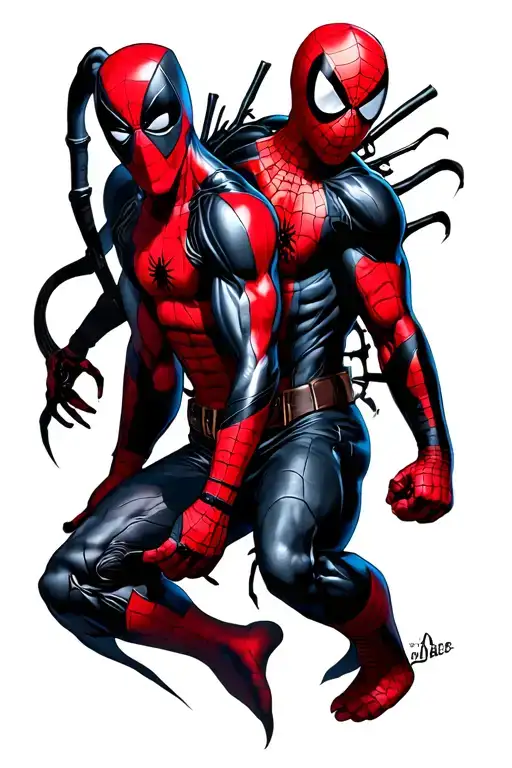 Deadpool Venom And Spiderman