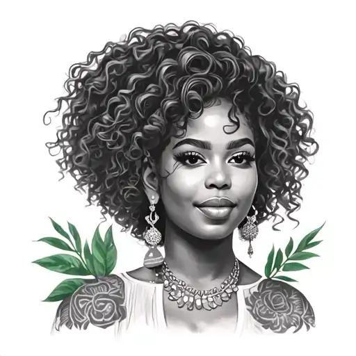 Curly Hair Light Skin Chicano Black Woman