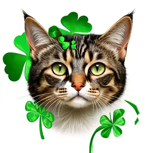 Ecg With Cat And Shamrock Incorporated Within