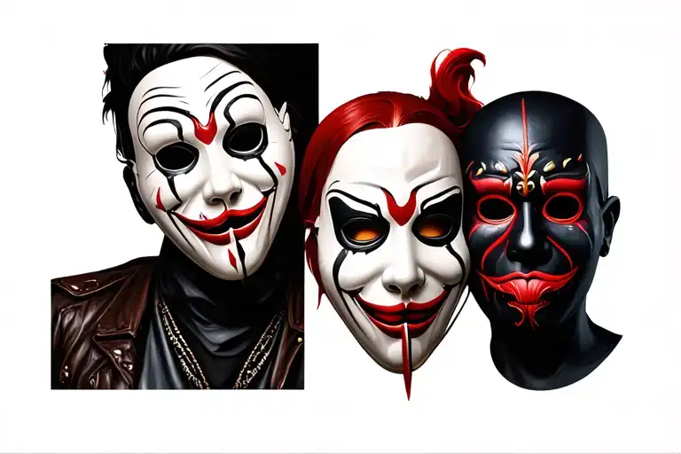 Theater Mask With Slipknot Mask