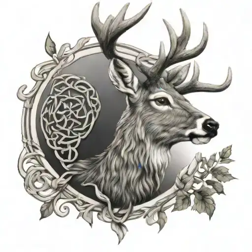 Celtic Deer Head