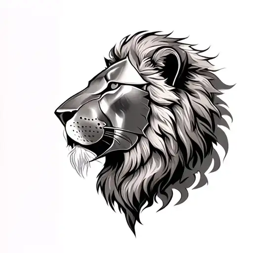 Knight And Lion Head