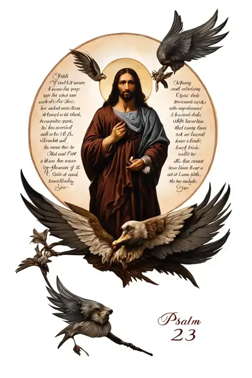 Psalm 23 Verse Mural Style