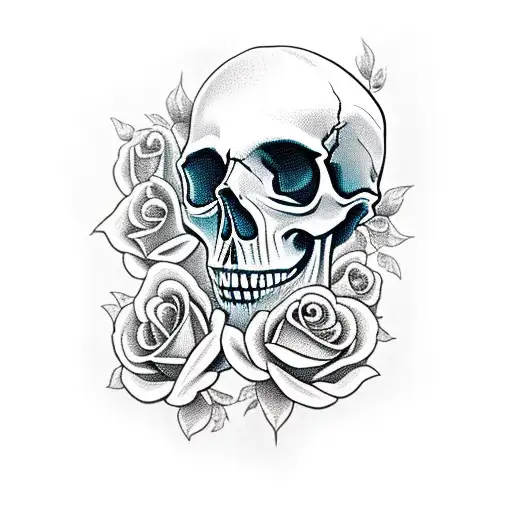 Skull With Roses