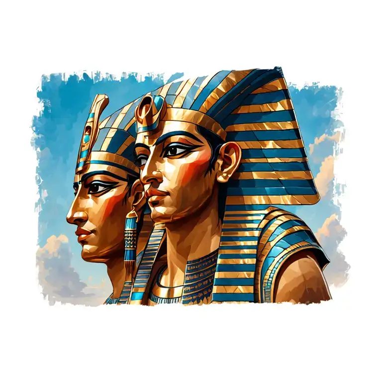 Egyptian Gods And Temple