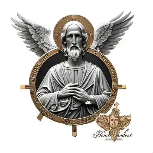 Saint Benedict Back Of Medal And Arcangel Miguel