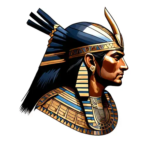 Egypt And Vikings Tattoo Design Inspired