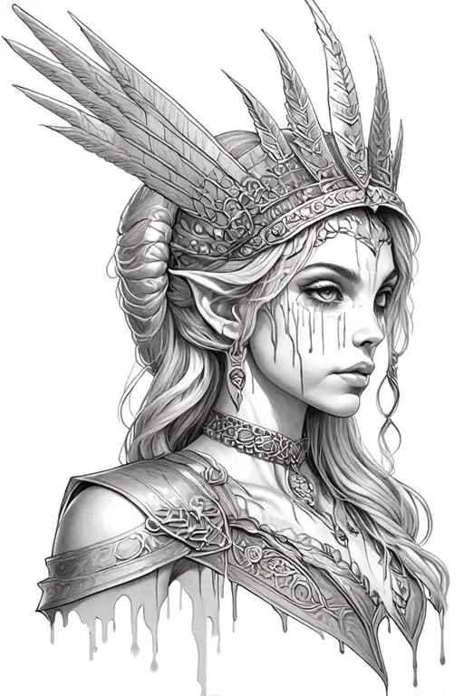 Valkyrie Alien Goddess As Zelda Tears