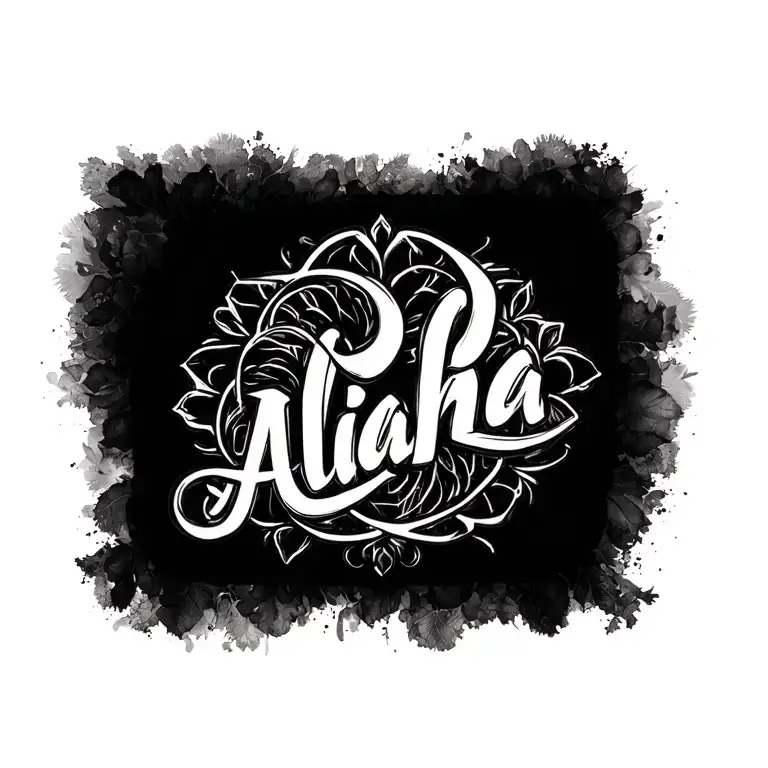 Aliaha Name Tattoo Designs
