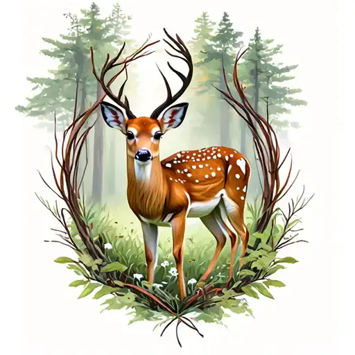 Fawn In Forrest