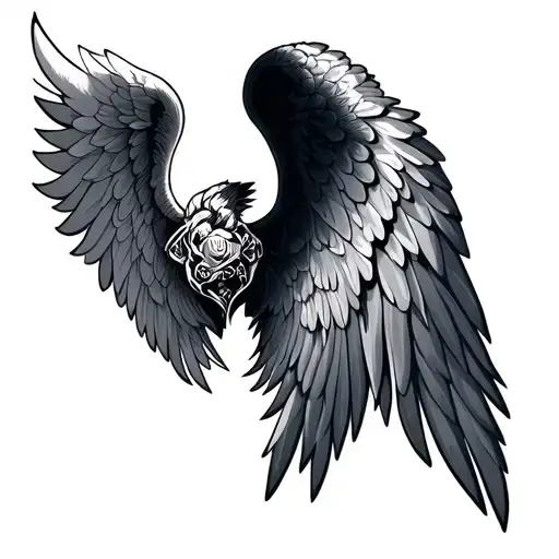 Create A Neck Tattoo Design With Wings