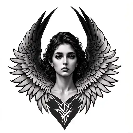 Create A Neck Tattoo Design With Wings