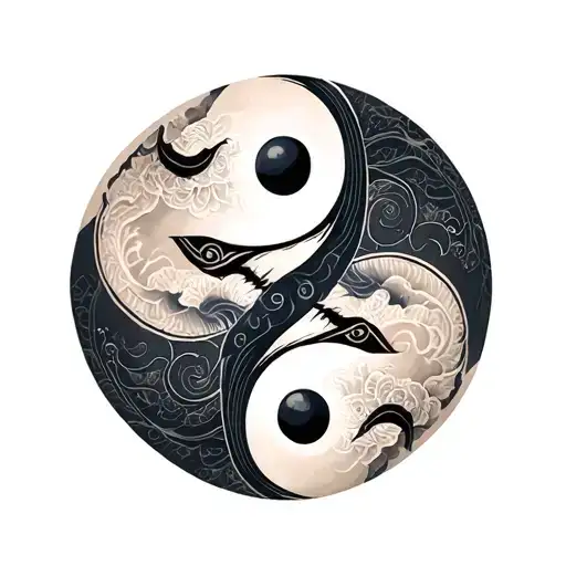 Mask Anonymus In The Circle Of Yin And Yan