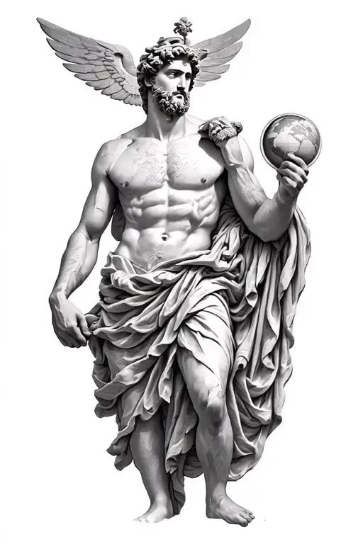 Greek God Atlas Carrying The World