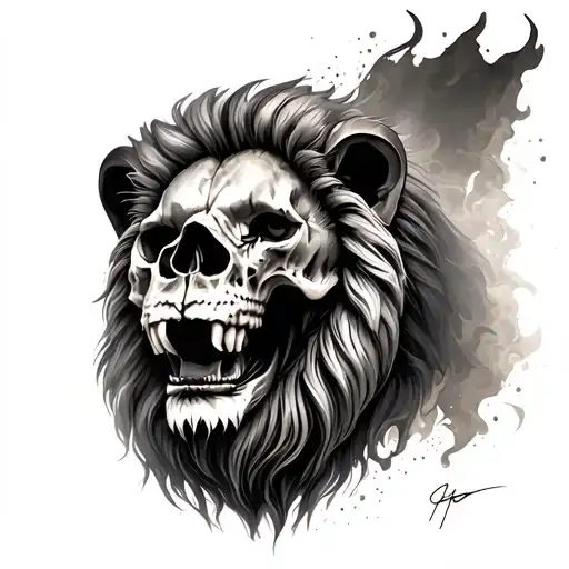 Lion And Skull