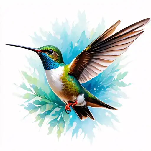 A Hummingbird Flying