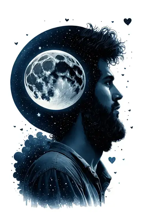 I Love You To The Moon And Back With Space In The Background And For A Guy