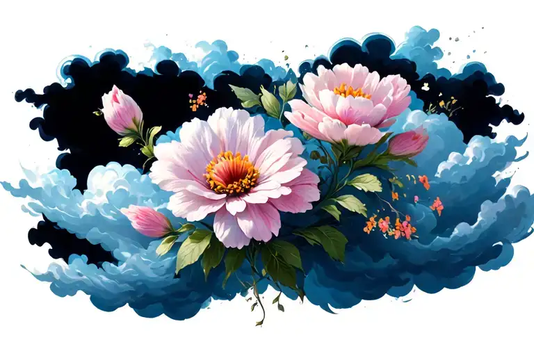 Clouds And Flowers