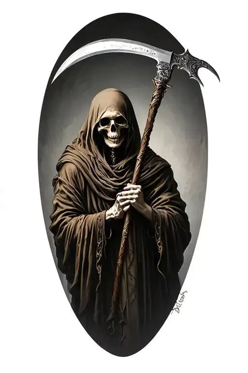Death Holding Scythe
