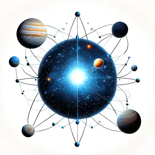 Atomic Model With The Planets As Electrons And The Sun In The Center