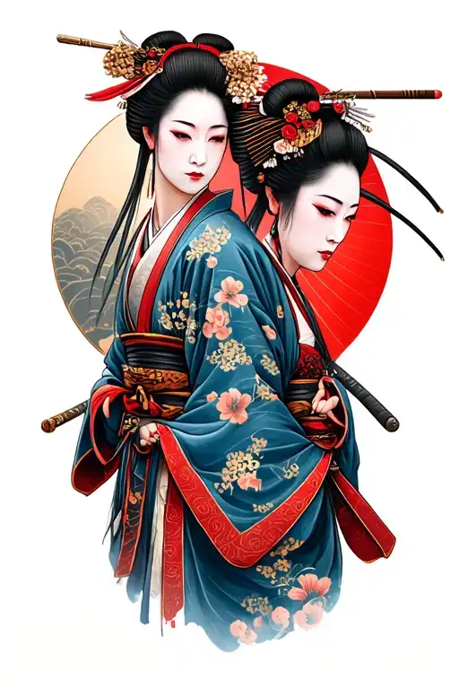Samurai And Geisha