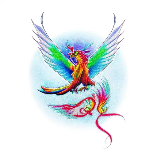 Phoenix With Transgender Colors