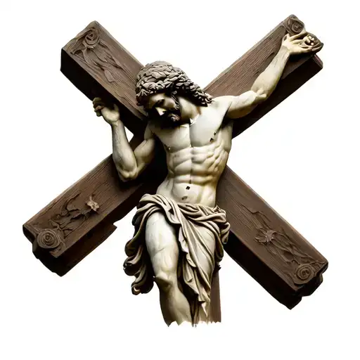 Stone Christ Dying On Cross Detailed Better Than Dreams
