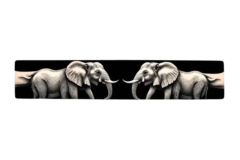 Elephant Arm Band With Ellie And Riley Engrave