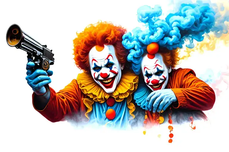 Clowns With Smoke Gun