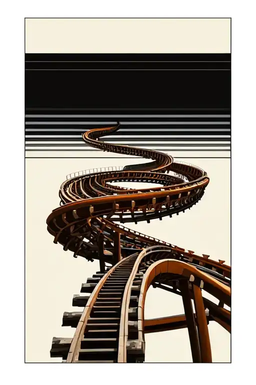 Rollercoaster Track Fibonacci Spiral