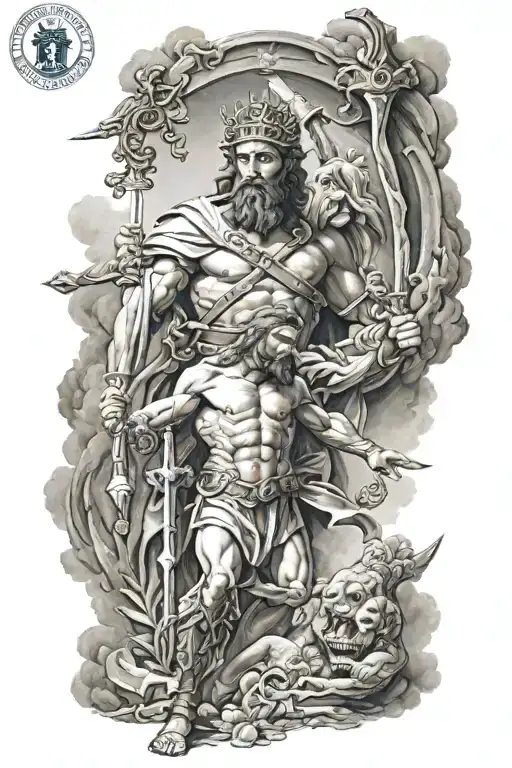 David And Goliath Sleeve Biblical