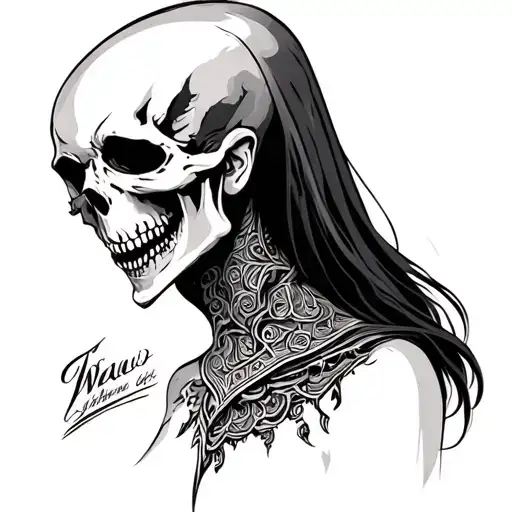 Female Reaper On Neck