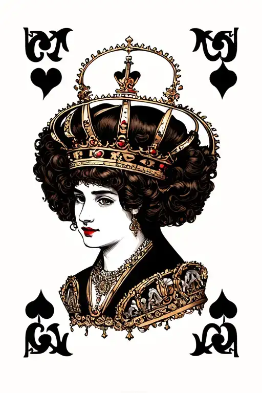 Queen Card Design Featuring