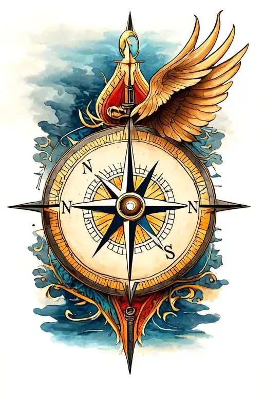 Numero 12 And Compass Rose