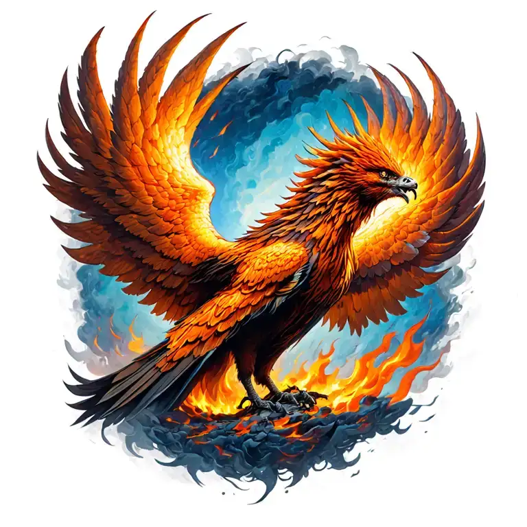 Phoenix Rising From Ashes