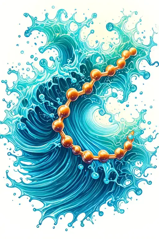 Adrenaline Molecule Filled With Ocean Waves