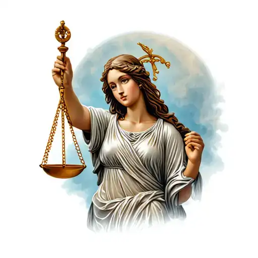 Lady Justice Holding Scales