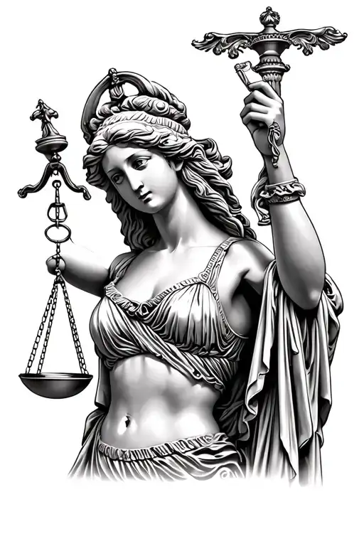 Lady Justice Holding Scales