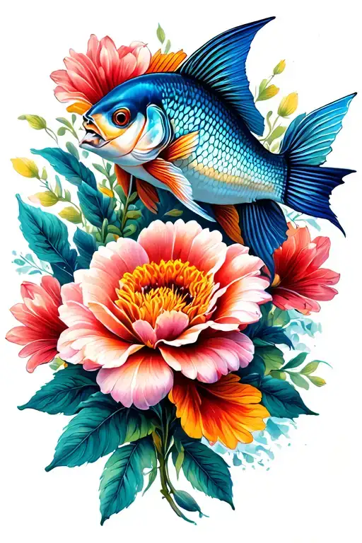 March Flower And Pisces