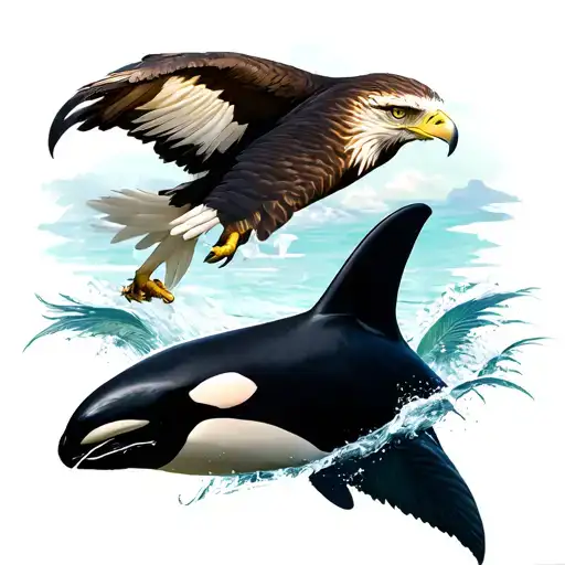 Philippine Eagle And Orca