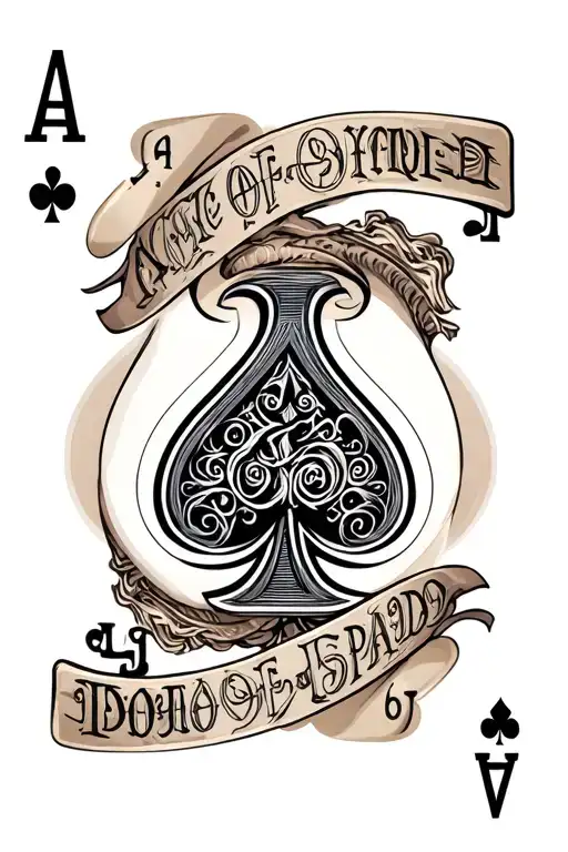 Ace Of Spades Card With Names Of Children Surrounded