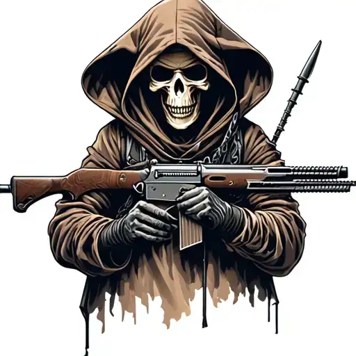 Hooded Reaper With Rifle