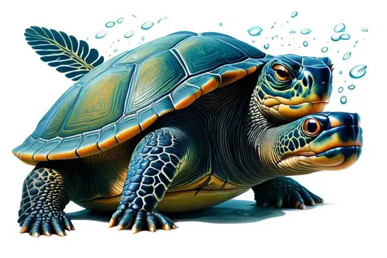 Big Rai With Turtle Interior With The Sea